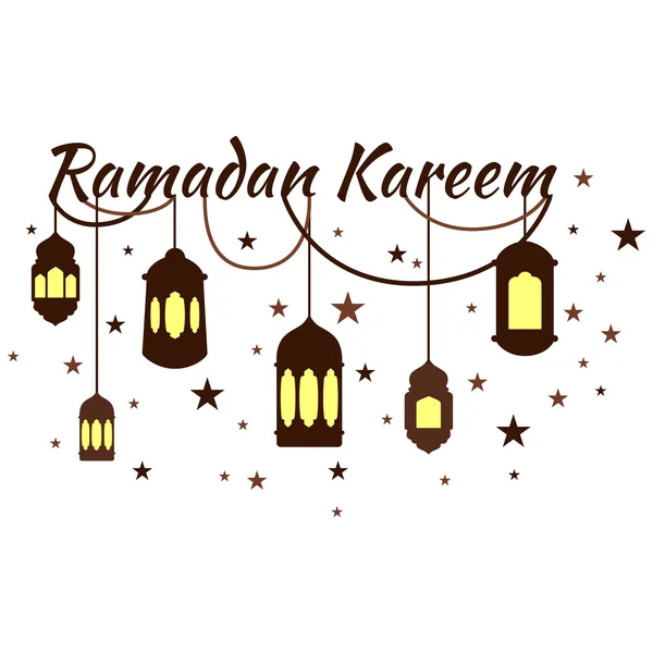 Gelukkig Ramadan Kareem, begroeting achtergrond vectorillustratie — Stockvector