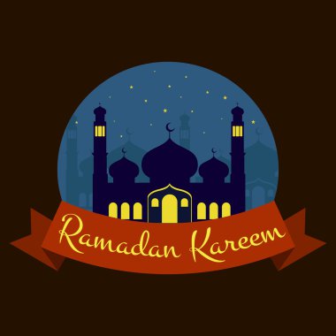 Arka plan vektör çizim tebrik mutlu Ramazan Kareem