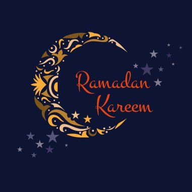 Arka plan vektör çizim tebrik mutlu Ramazan Kareem