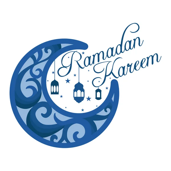 Feliz Ramadán Kareem, saludo ilustración vector de fondo — Archivo Imágenes Vectoriales