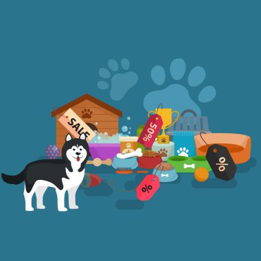 Evde beslenen hayvan dükkan, köpek mal ve malzeme, mağaza ürünler bakımı için