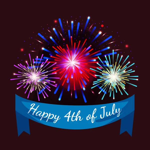 Ευτυχισμένη 4ο Ιουλίου, ημέρα ανεξαρτησίας του σχεδίου, ΗΠΑ — Διανυσματικό Αρχείο