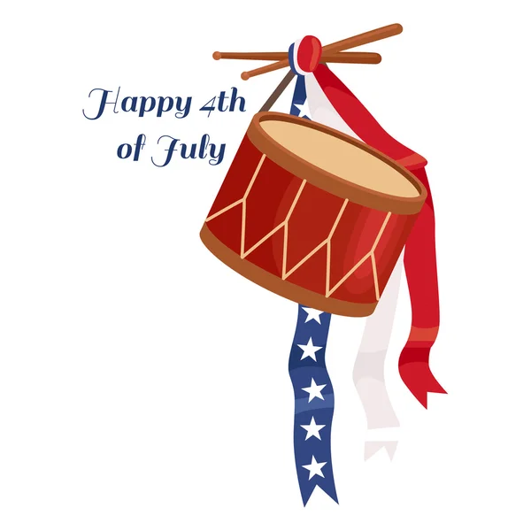 7月4日快乐，独立日矢量设计，美国 — 图库矢量图片