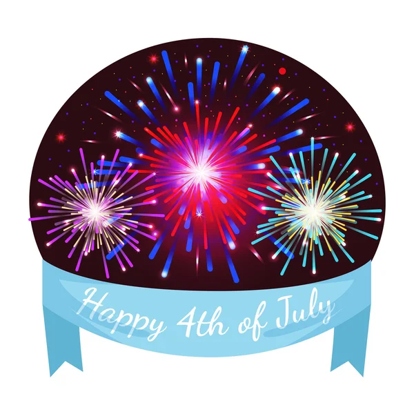 Szczęśliwy 4 lipca, Dzień Niepodległości Vector Design, USA — Wektor stockowy