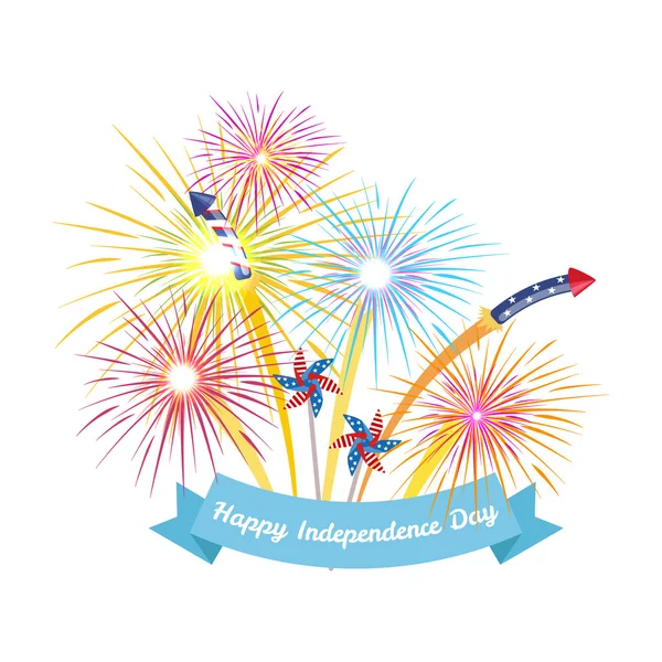 7月4日快乐，独立日矢量设计，美国 — 图库矢量图片
