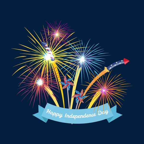 Joyeux 4 juillet, Independence Day Vector Design, Etats-Unis — Image vectorielle