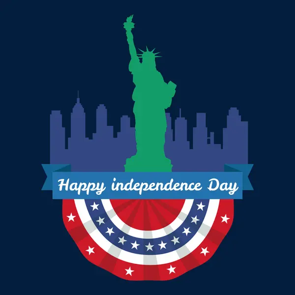 Happy 4th of July, Independence Day Vector Design, usa — Stock Vector