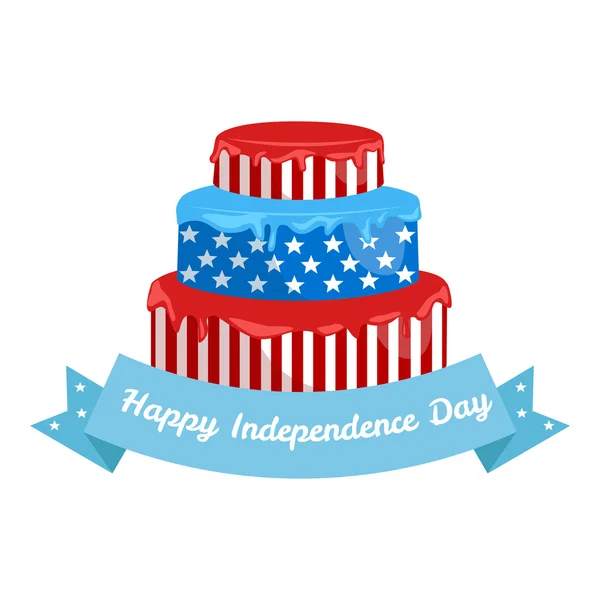 Szczęśliwy 4 lipca, Dzień Niepodległości Vector Design, USA — Wektor stockowy