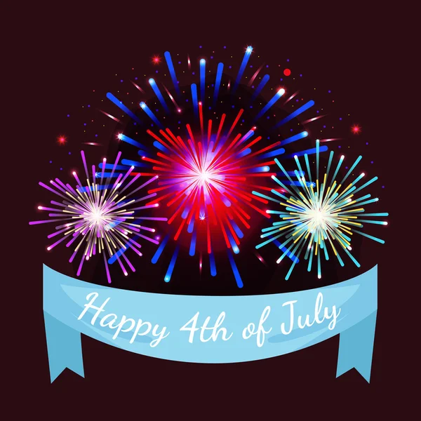 Ευτυχισμένη 4ο Ιουλίου, ημέρα ανεξαρτησίας του σχεδίου, ΗΠΑ — Διανυσματικό Αρχείο