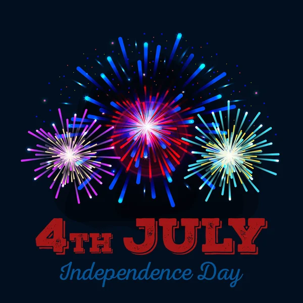 Joyeux 4 juillet, Independence Day Vector Design, Etats-Unis — Image vectorielle