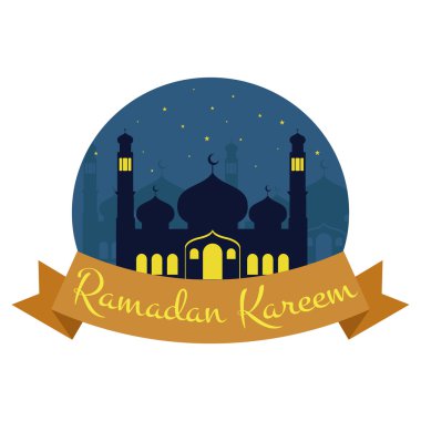 Arka plan illüstrasyon tebrik mutlu Ramazan Kareem