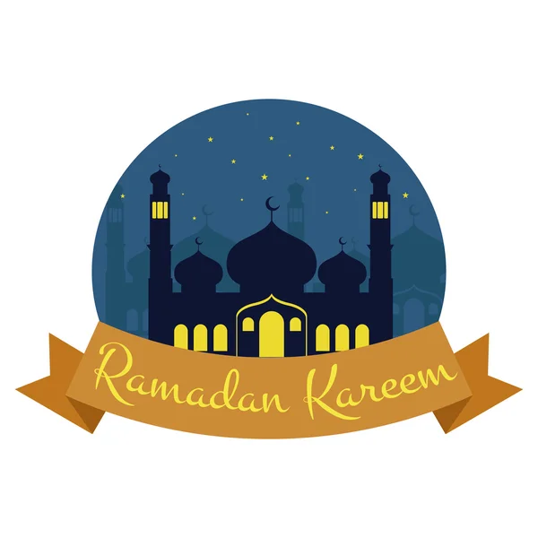 Feliz Ramadán Kareem, ilustración de fondo de saludo — Foto de Stock