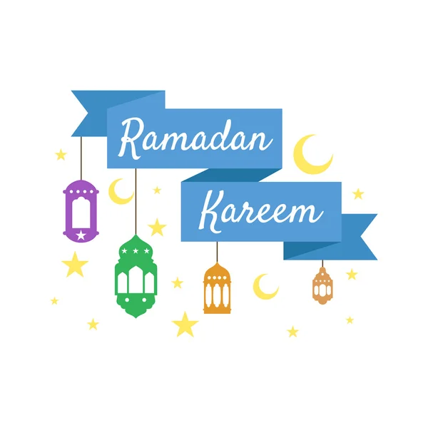 Gelukkig Ramadan Kareem, begroeting achtergrond afbeelding — Stockfoto