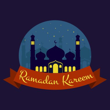 Arka plan illüstrasyon tebrik mutlu Ramazan Kareem
