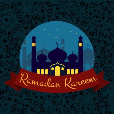 Arka plan illüstrasyon tebrik mutlu Ramazan Kareem