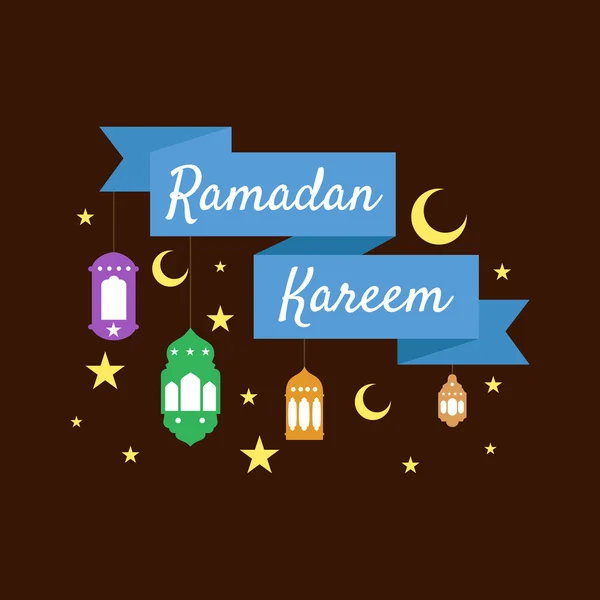 Gelukkig Ramadan Kareem, begroeting achtergrond afbeelding — Stockfoto