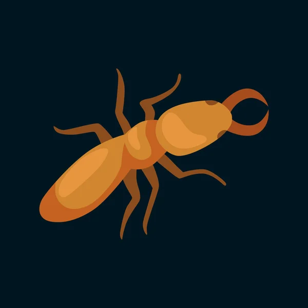 Concept de lutte antiparasitaire avec silhouette d'exterminateur d'insectes illustration vectorielle plate — Image vectorielle