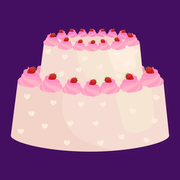 Vektor-Kuchen-Symbol-Set, Geburtstagsessen, süßes Dessert, isolierte Illustration. — Stockvektor