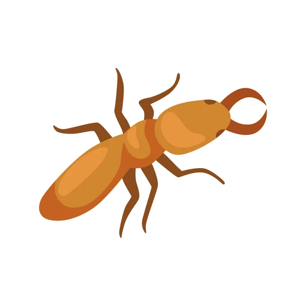 Concepto de control de plagas con insectos exterminador silueta plana vector ilustración — Archivo Imágenes Vectoriales