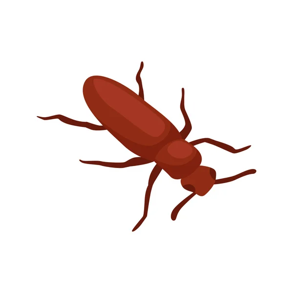 Concepto de control de plagas con insectos exterminador silueta plana vector ilustración — Archivo Imágenes Vectoriales