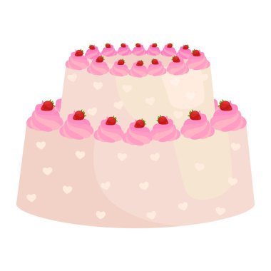 Tatlılar Pastalar ile farklı doldurma, çikolatalı tatlı vektör çizim set