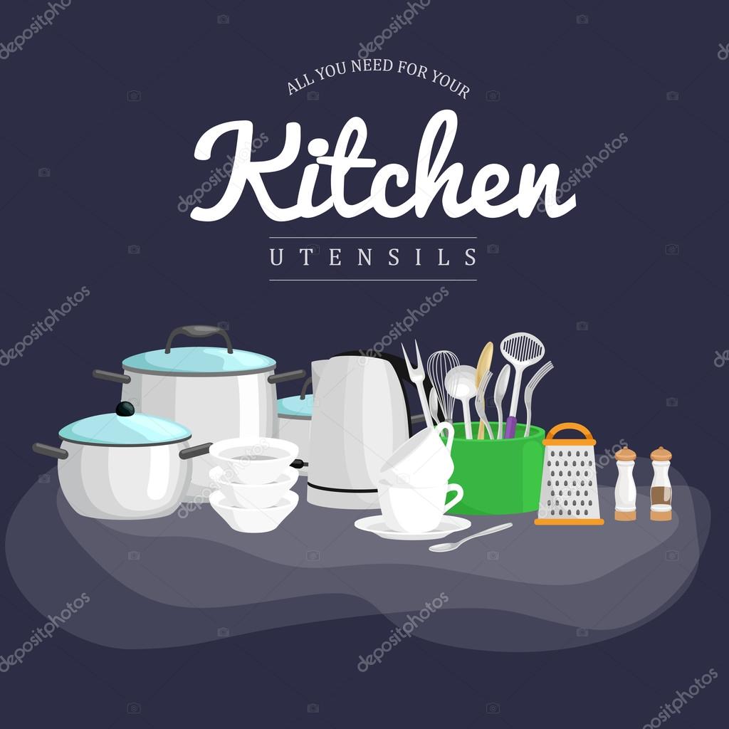 Food And Cooking Banner Set With Kitchenware Utensils Kitchen Set Of Tools For Cook Or Cooking Meals Vector Illustration Of Isolated Kitchen Utensil Background With Utensil Cook Equipment Vector Image By