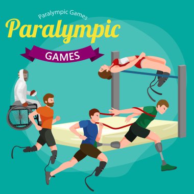 Handikap spor Paralimpik Oyunları sopa rakam sembol simgeler devre dışı bırakma