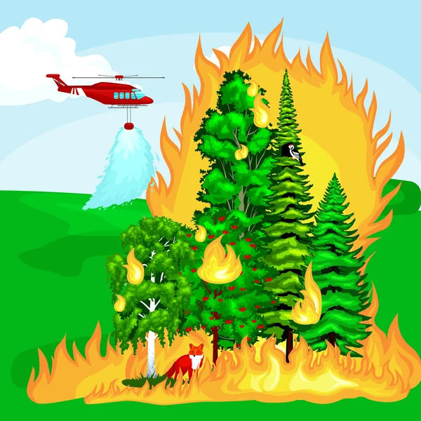 2,288 ilustraciones de stock de Incendio forestal | Depositphotos®