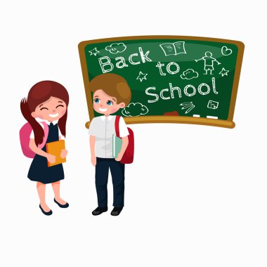 geri okul ve çocuk eğitim kavramı vektör arka plan için