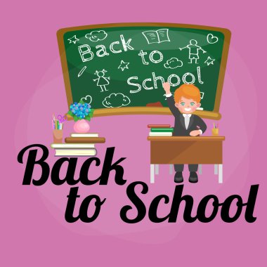 geri okul ve çocuk eğitim kavramı vektör arka plan için