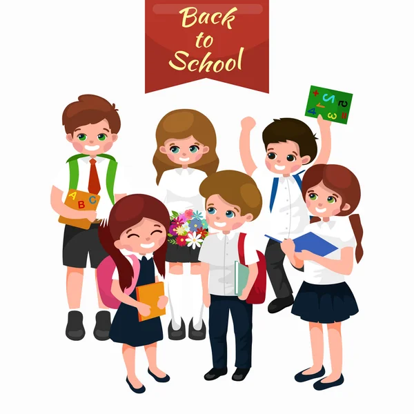 Back to school and children education concept vector background — Stock Vector