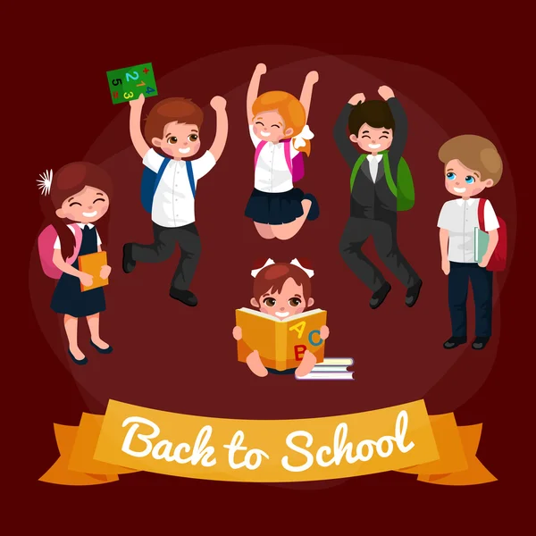 Back to school and children education concept vector background — Stock Vector