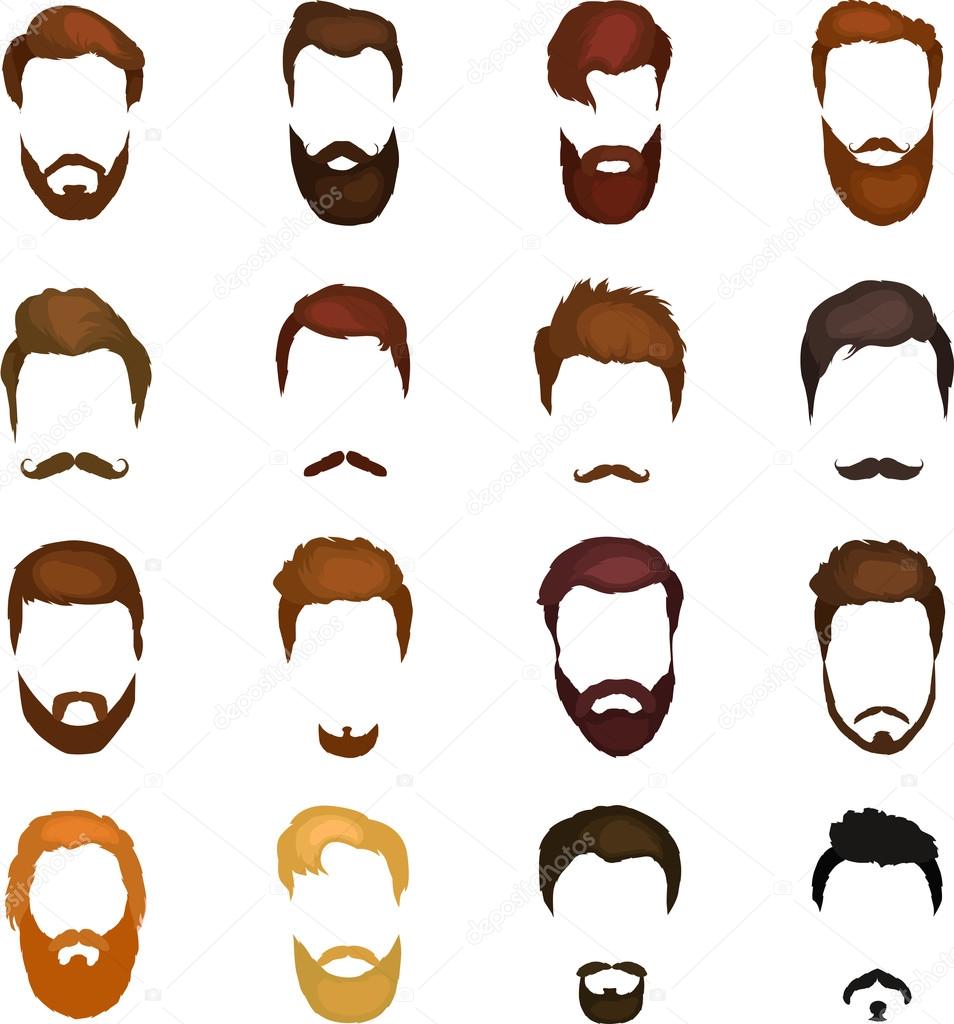 Men cartoon hairstyles with beards and mustache background. Vector illustration with isolated hipsters hairstyles icons . Stock Vector Image by ©AnutaBerg #121057042 Men cartoon hairstyles with beards and mustache background. Vector illustration with isolated hipsters hairstyles icons . Stock Vector Image by ©AnutaBerg #121057042
