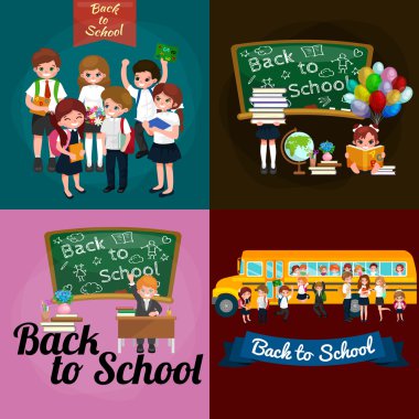 geri okul ve çocuk eğitim kavramı arka plana