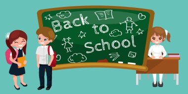 geri okul ve çocuk eğitim kavramı arka plana