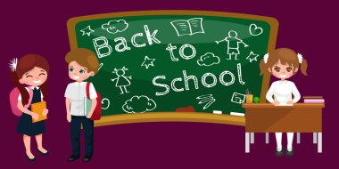 geri okul ve çocuk eğitim kavramı arka plana