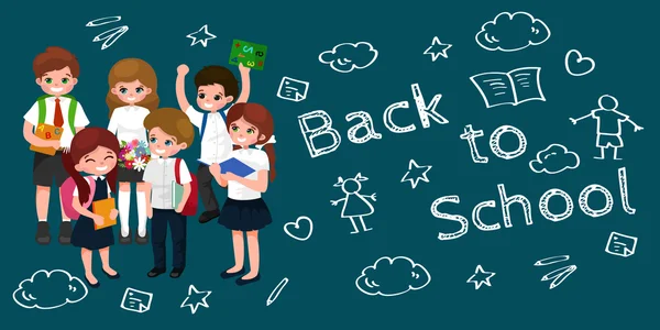 Back to school and children education concept background — Stock Photo, Image