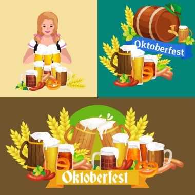 Açık ve koyu bira bir pub arka plan snacks ile bardak.