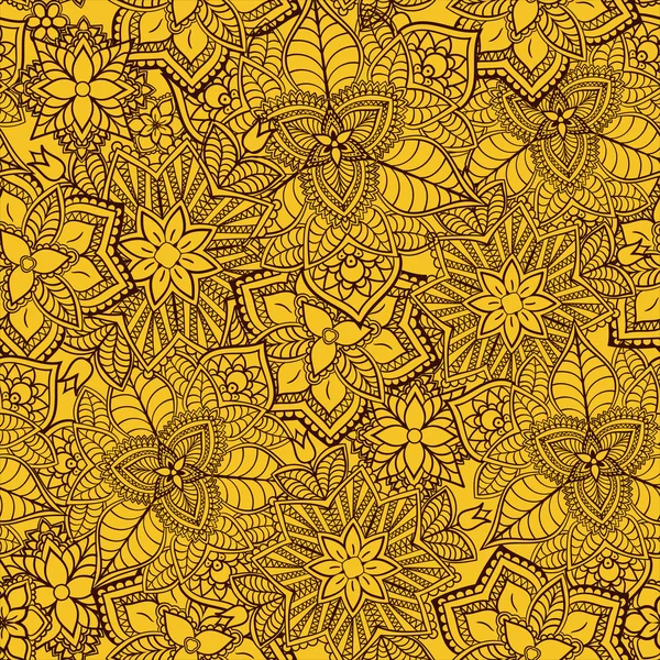 Mandala. Ethnic decorative elements. Hand drawn seamless pattern background. Islam, Arabic, Indian, ottoman motifs. — Stock Vector