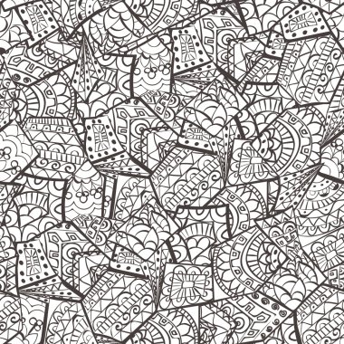 Vintage vector decorative hand drawn background with Islam, Arabic or Indian motifs