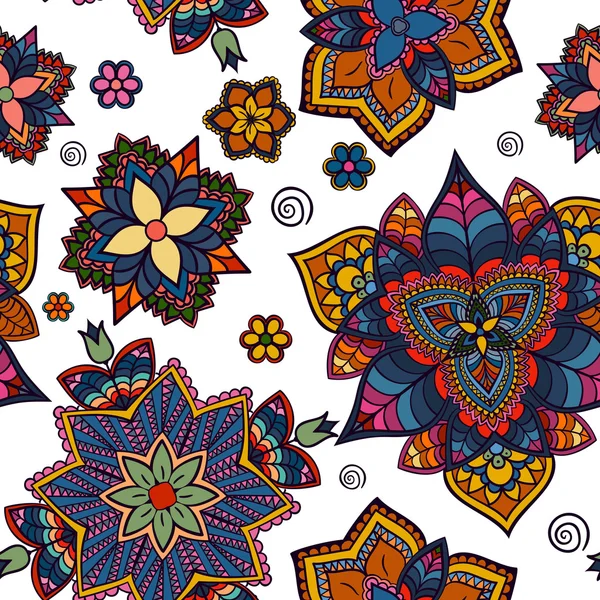 Ilustração vetorial da coruja. Pássaro ilustrado em tribal. Coruja com flores no fundo claro. Coruja em forma e ornamental . —  Vetores de Stock