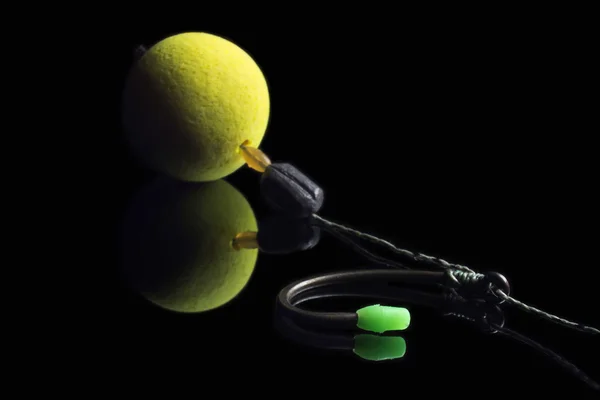 KD pop up rig. Carp Hook Boilies. Carp fishing hook. — Stock Photo, Image