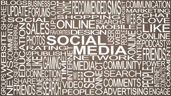 Social media theme. Social media words concept. — Stock Photo, Image
