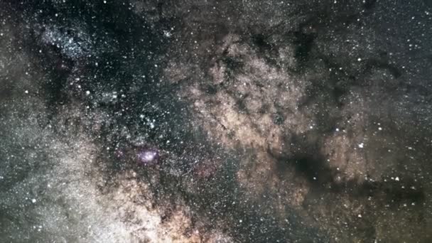 Milky Way galaxy. Core of Milky Way. — Stock Video