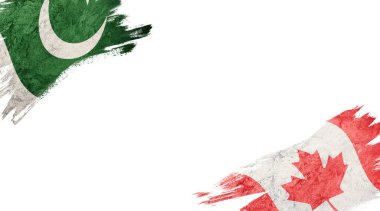 Beyaz sırt grubunda Pakistan ve Kanada bayrakları