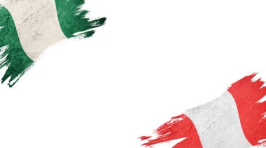 Beyaz sırt grubunda Nijerya ve Peru bayrakları