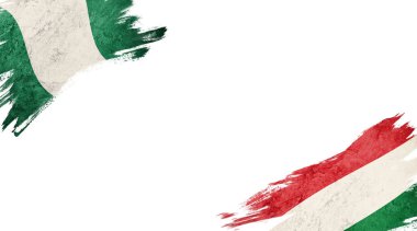 Beyaz sırt grubunda Nijerya ve Macaristan bayrakları