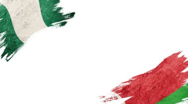 Beyaz sırt grubunda Nijerya ve Belarus bayrakları