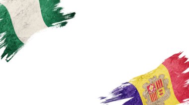 Beyaz sırt grubunda Nijerya ve Andorra bayrakları