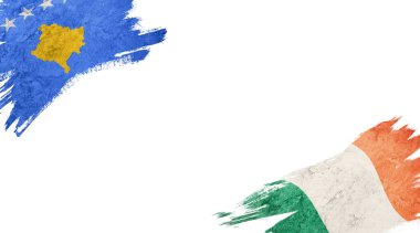 Beyaz sırt grubuna Kosova ve İrlanda bayrakları